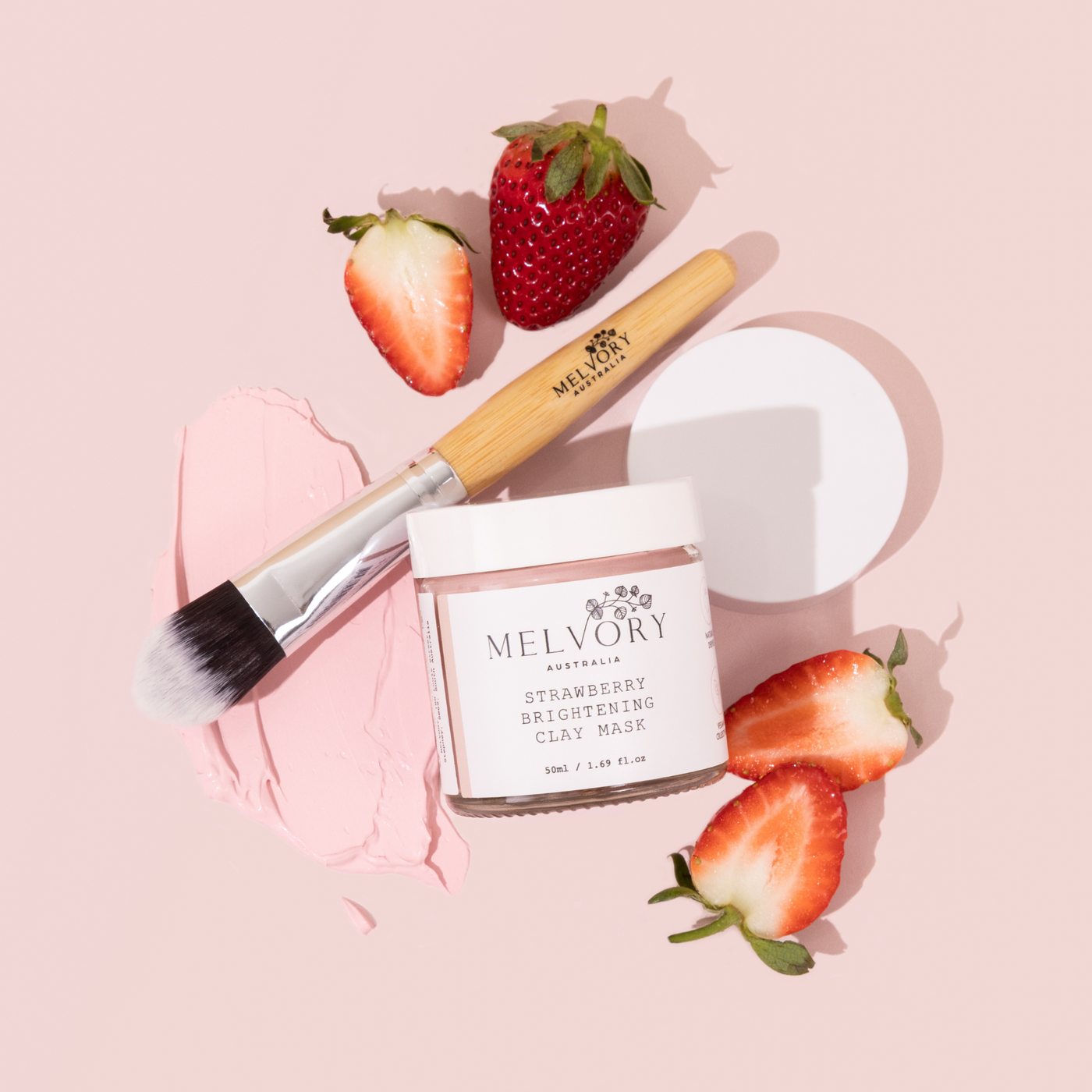 Strawberry Sundae Brightening Clay Mask with Free Brush