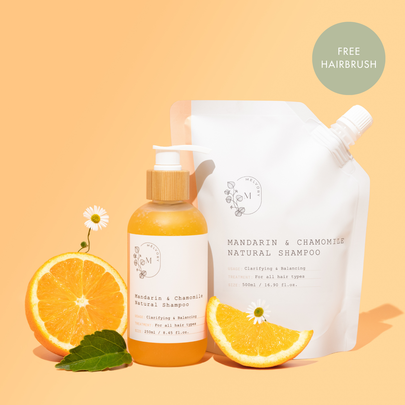 Shampoo + Refill Set (Mandarin & Chamomile)