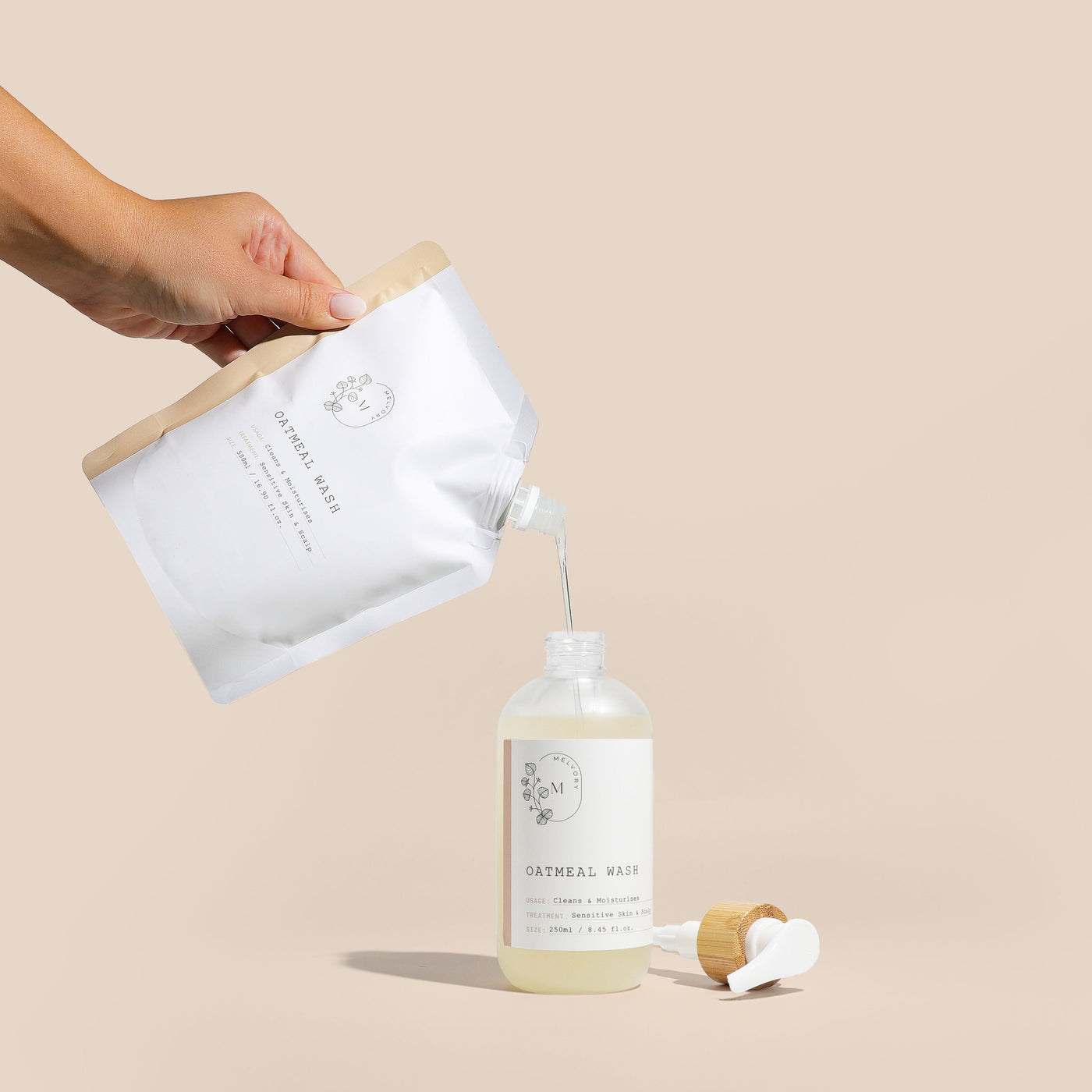 Oatmeal Wash + Refill Set