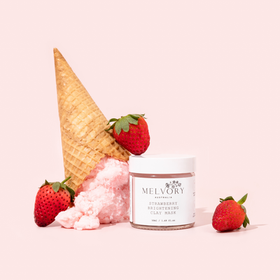 Strawberry Sundae Brightening Clay Mask with Free Brush