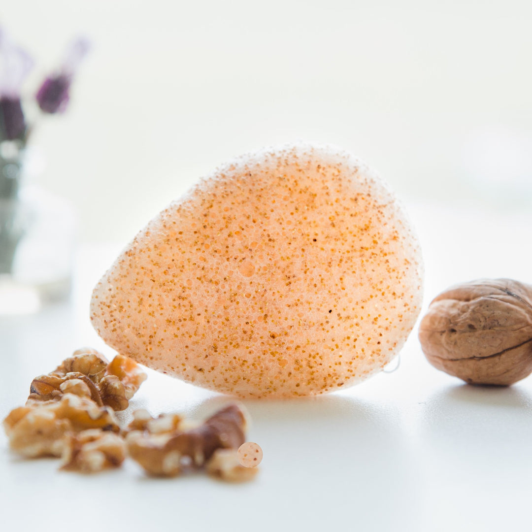 Walnut Konjac Sponge (Face &amp; Lip Scrub)
