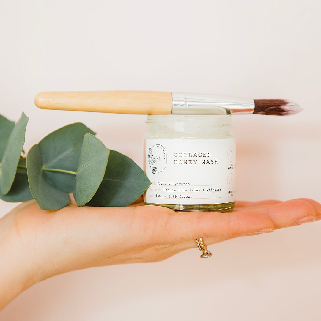 Collagen Honey Mask with Walnut Sponge Set