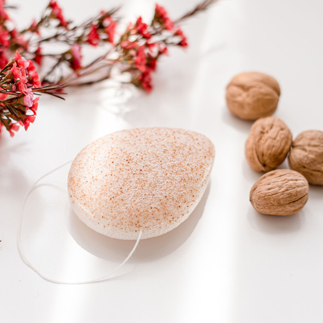 Walnut Konjac Sponge (Face &amp; Lip Scrub)